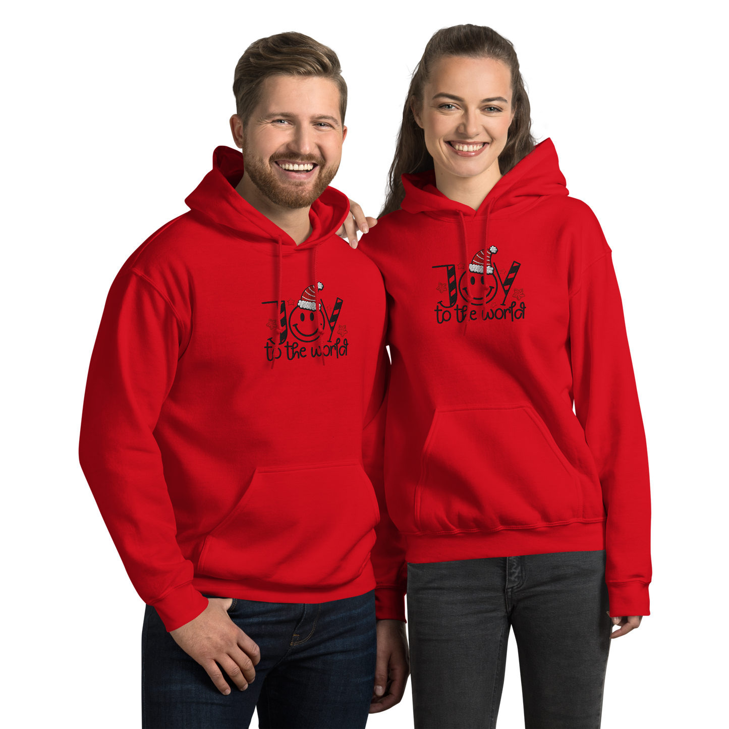 Embroidered Joy to The World Hoodie