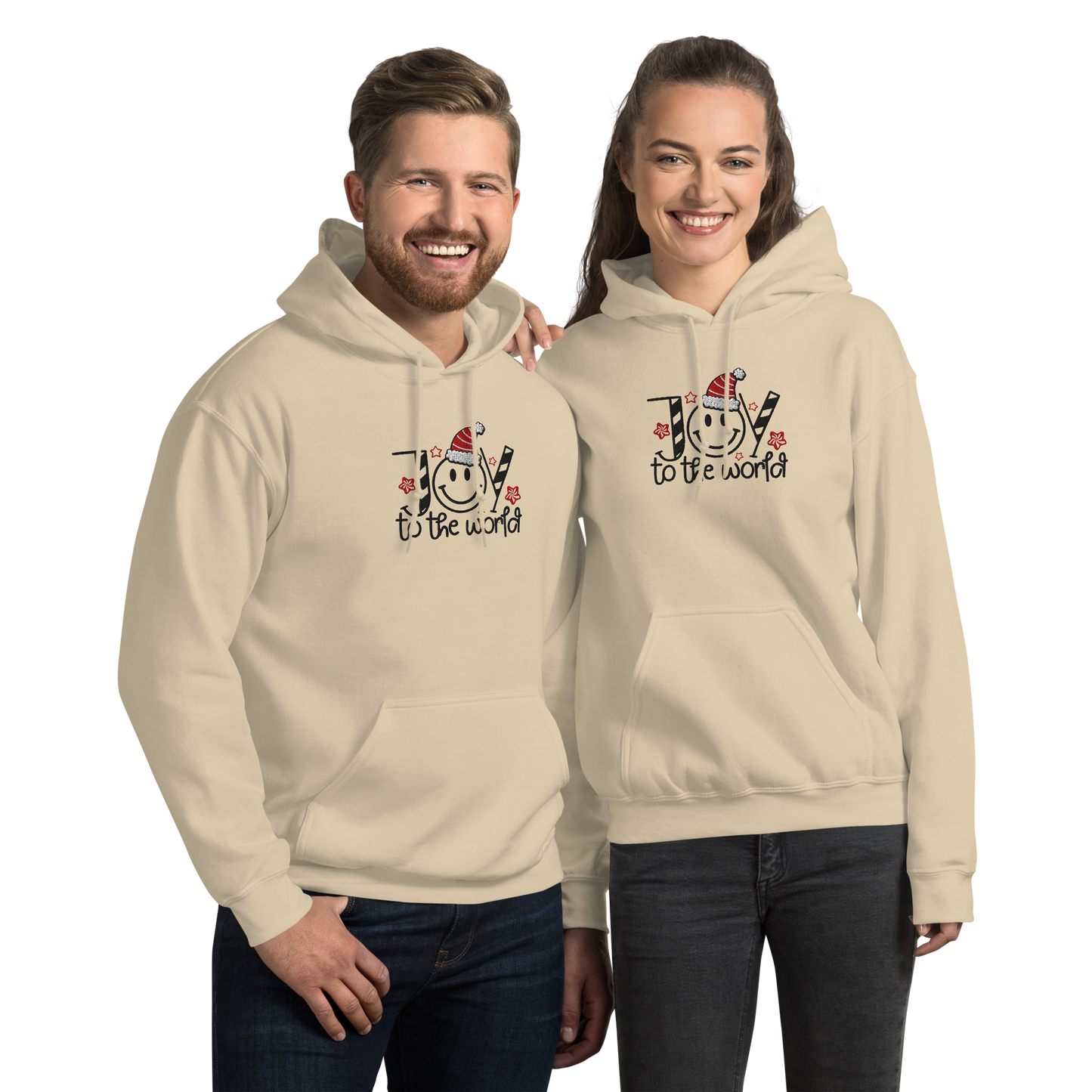 Embroidered Joy to The World Hoodie