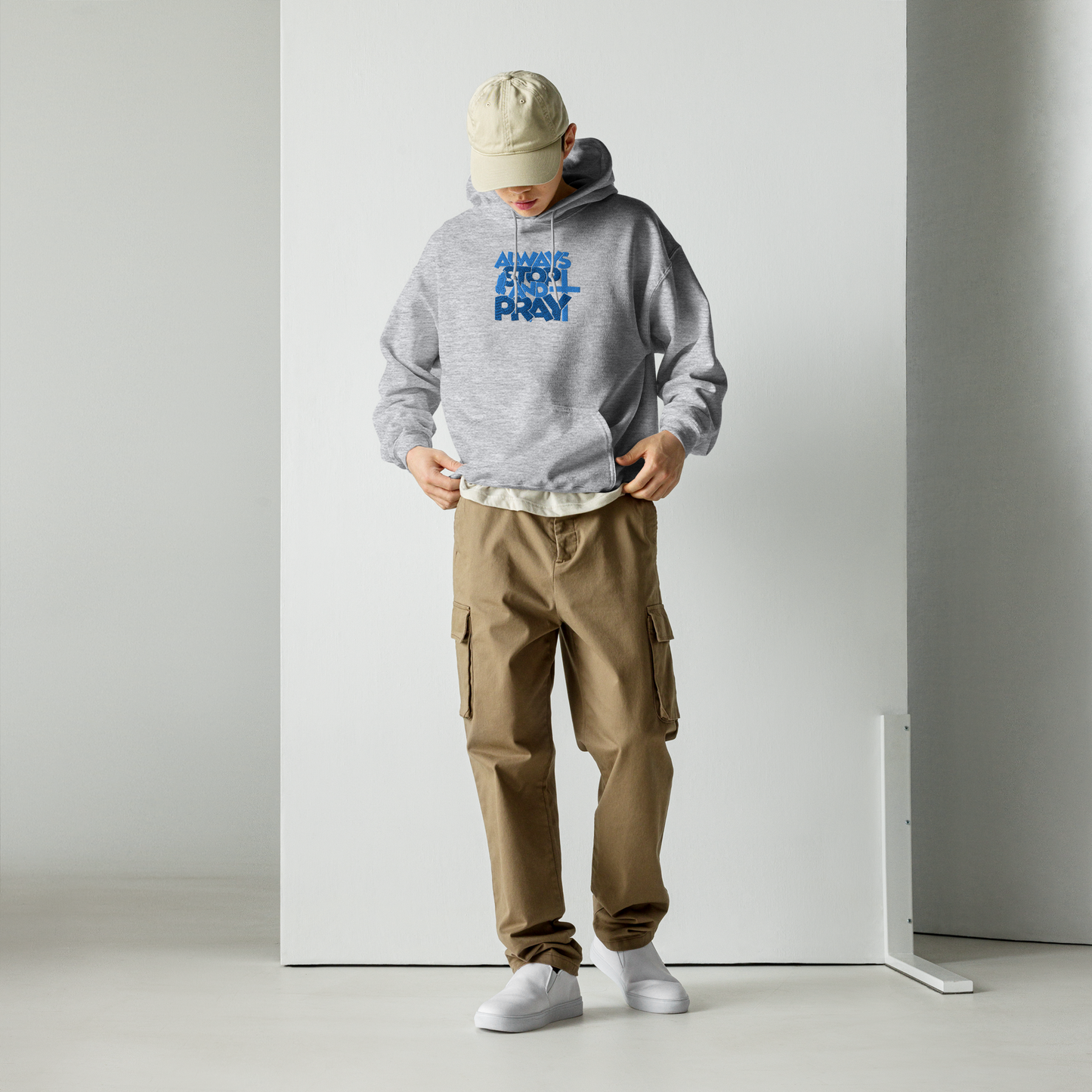 Always Stop and Pray Embroidered Hoodie