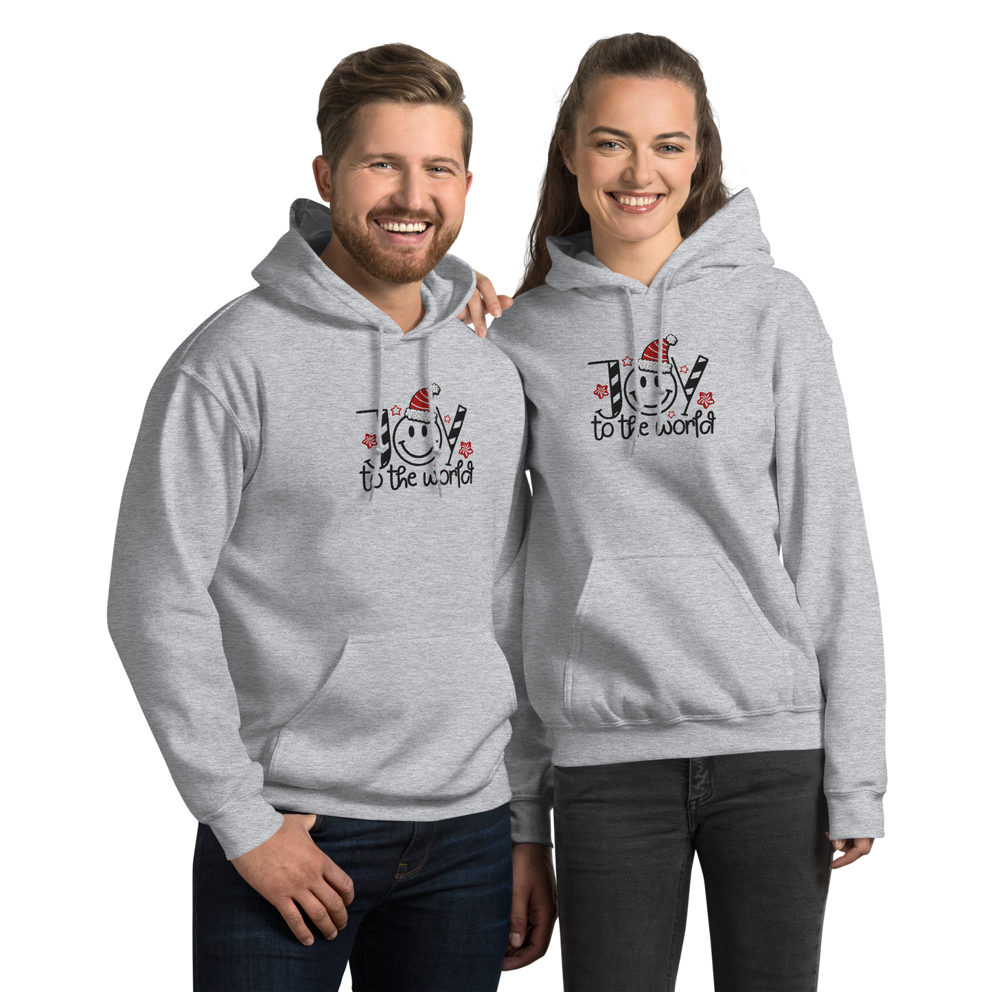 Embroidered Joy to The World Hoodie
