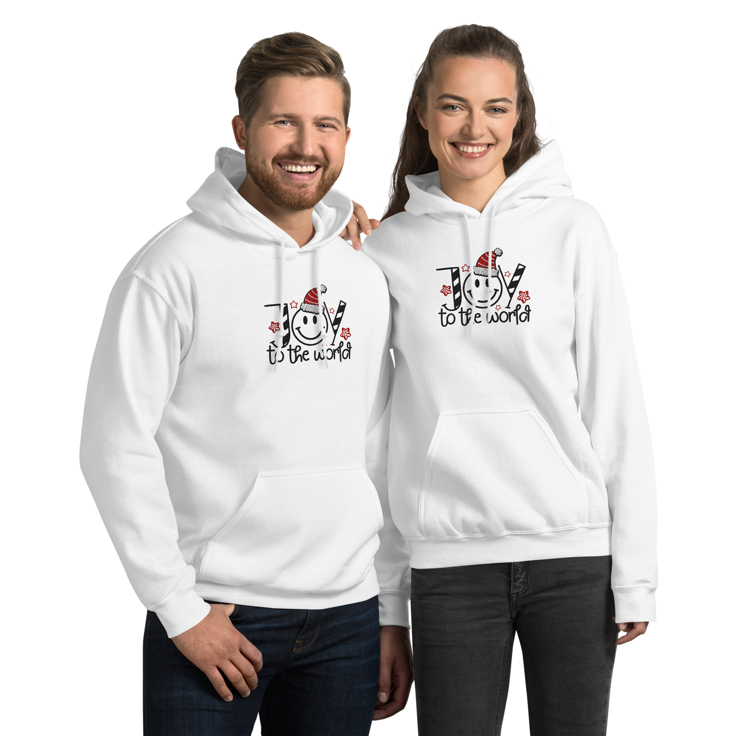 Embroidered Joy to The World Hoodie