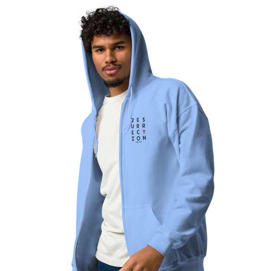 Resurrection Embroidered Zip Hoodie