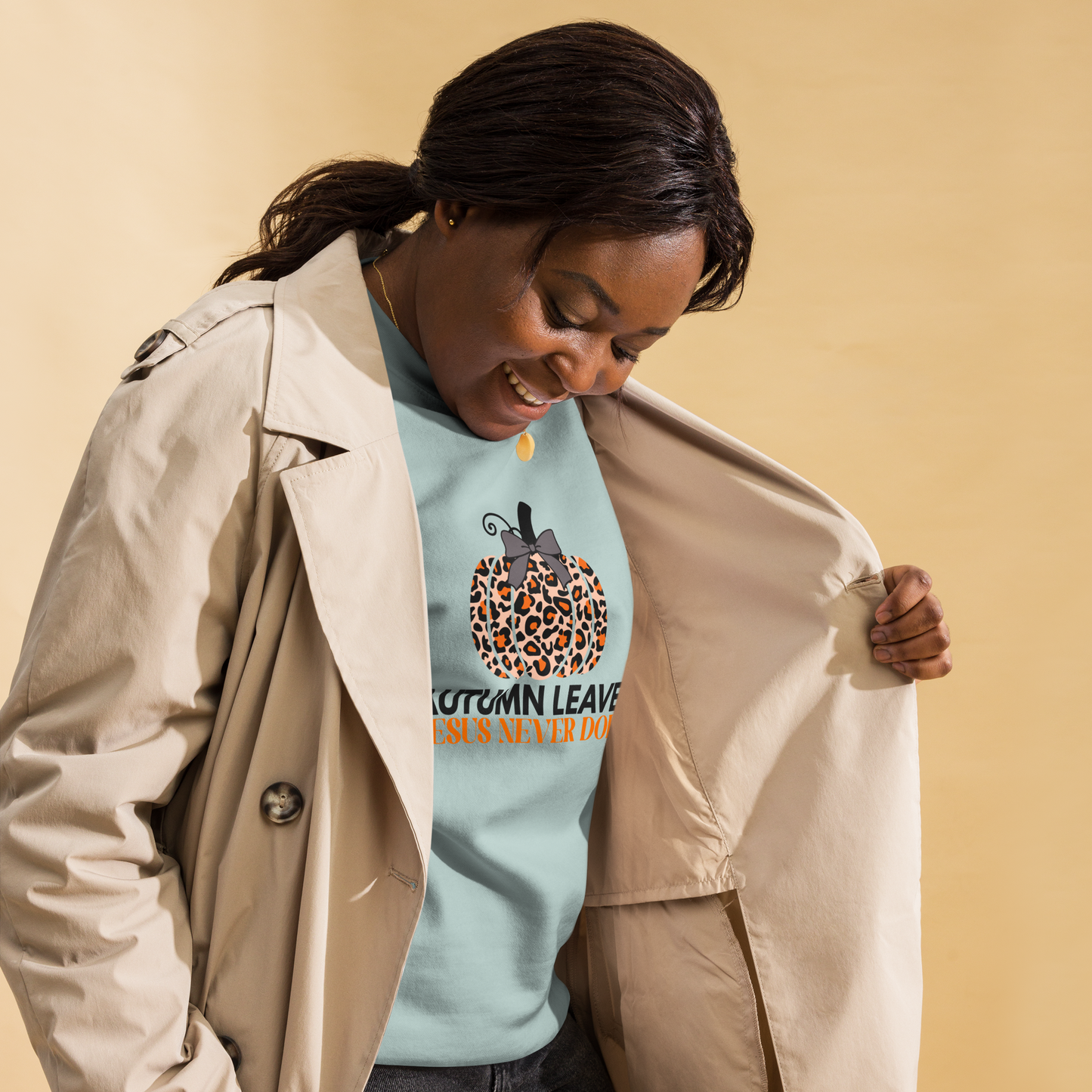 Autumn Leaves Jesus Never Does Sweatshirt