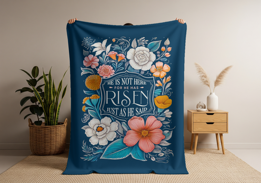 He is Risen Velveteen Microfiber Blanket