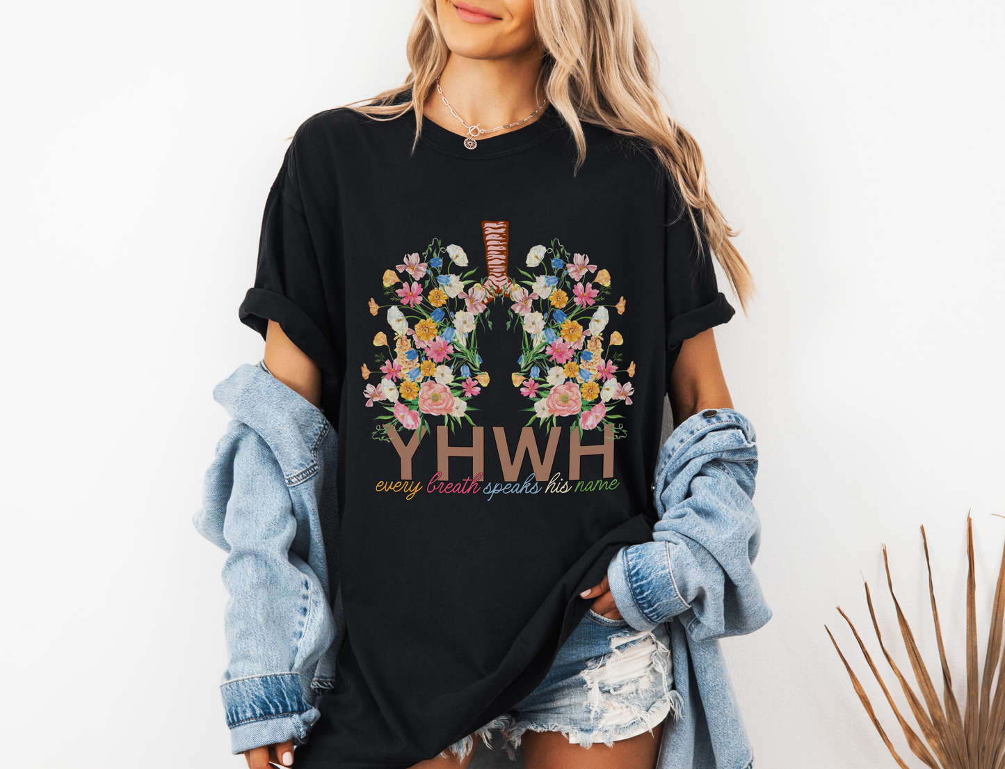 YHWH Every Breath Speaks His Name Comfort Colors Tee