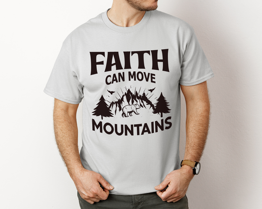 Faith Can Move Mountains Heavy Cotton Tee