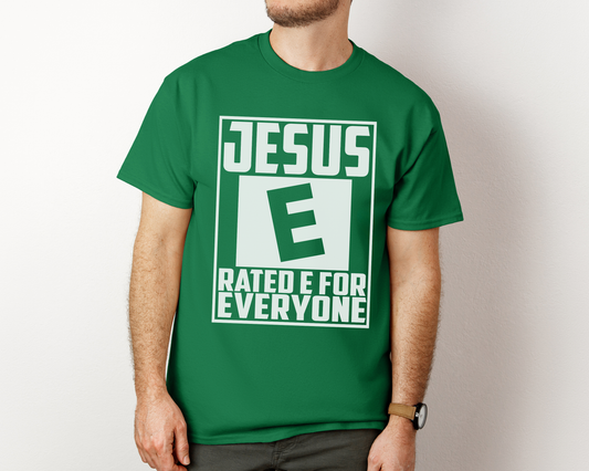 Jesus Rated E for Everyone Heavy Cotton Tee