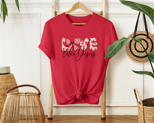 Love Like Jesus Soft Cotton Tee - Christian Shirt