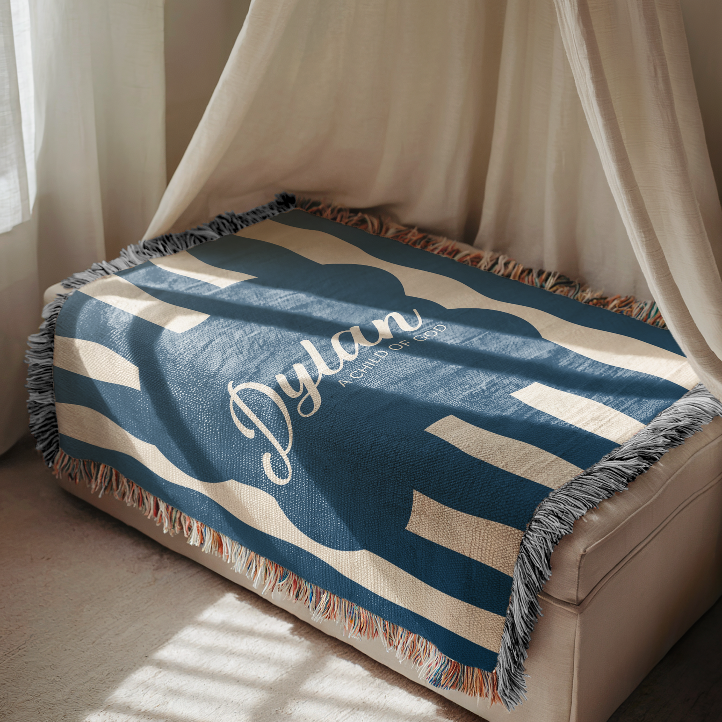 Personalized “Child of God” Christian Baby Woven Blanket - Christian Baby Blanket