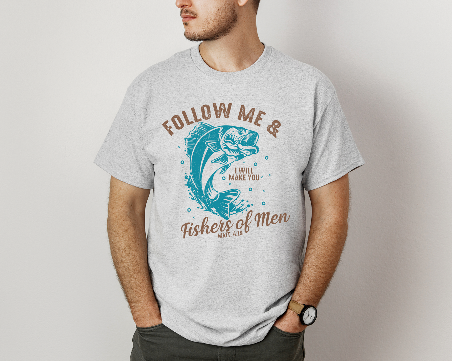 Follow Me Heavy Cotton Tee - Matthew 4:19