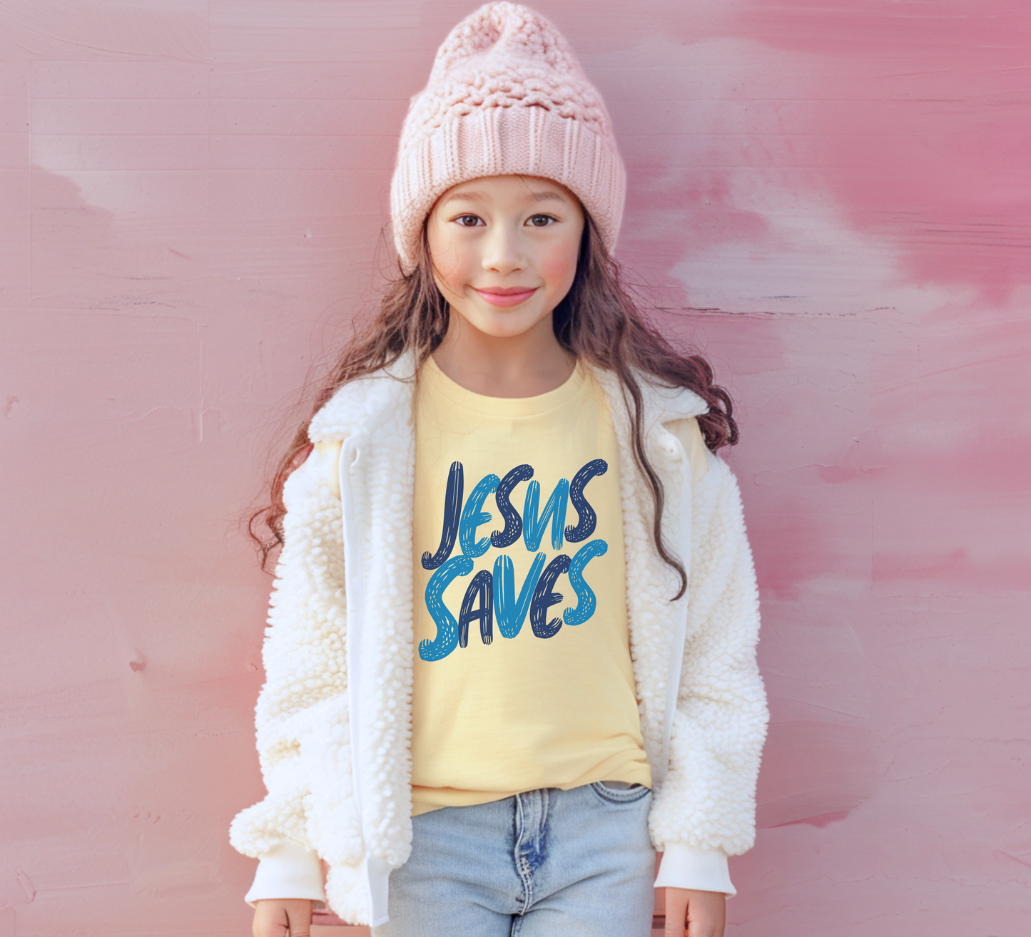 Jesus Saves Comfort Colors Youth Christian Tee