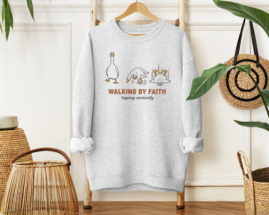 Walking By Faith Tripping Constantly Sweatshirt