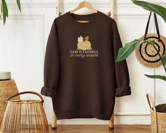 God is Faithful in Every Season Sweatshirt - Fall Crewneck