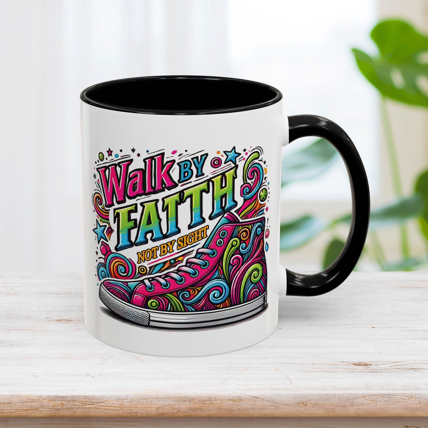 Walk By Faith Not By Sight Mug - Christian Coffee Mug
