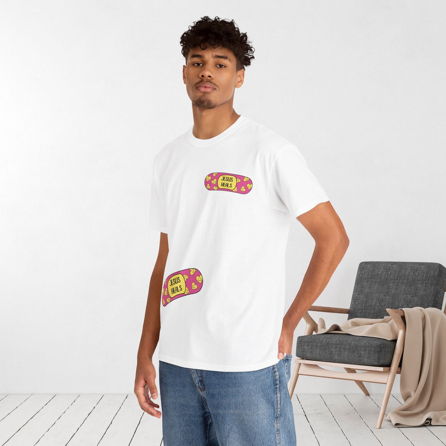 Jesus Heals Heavy Cotton Tee