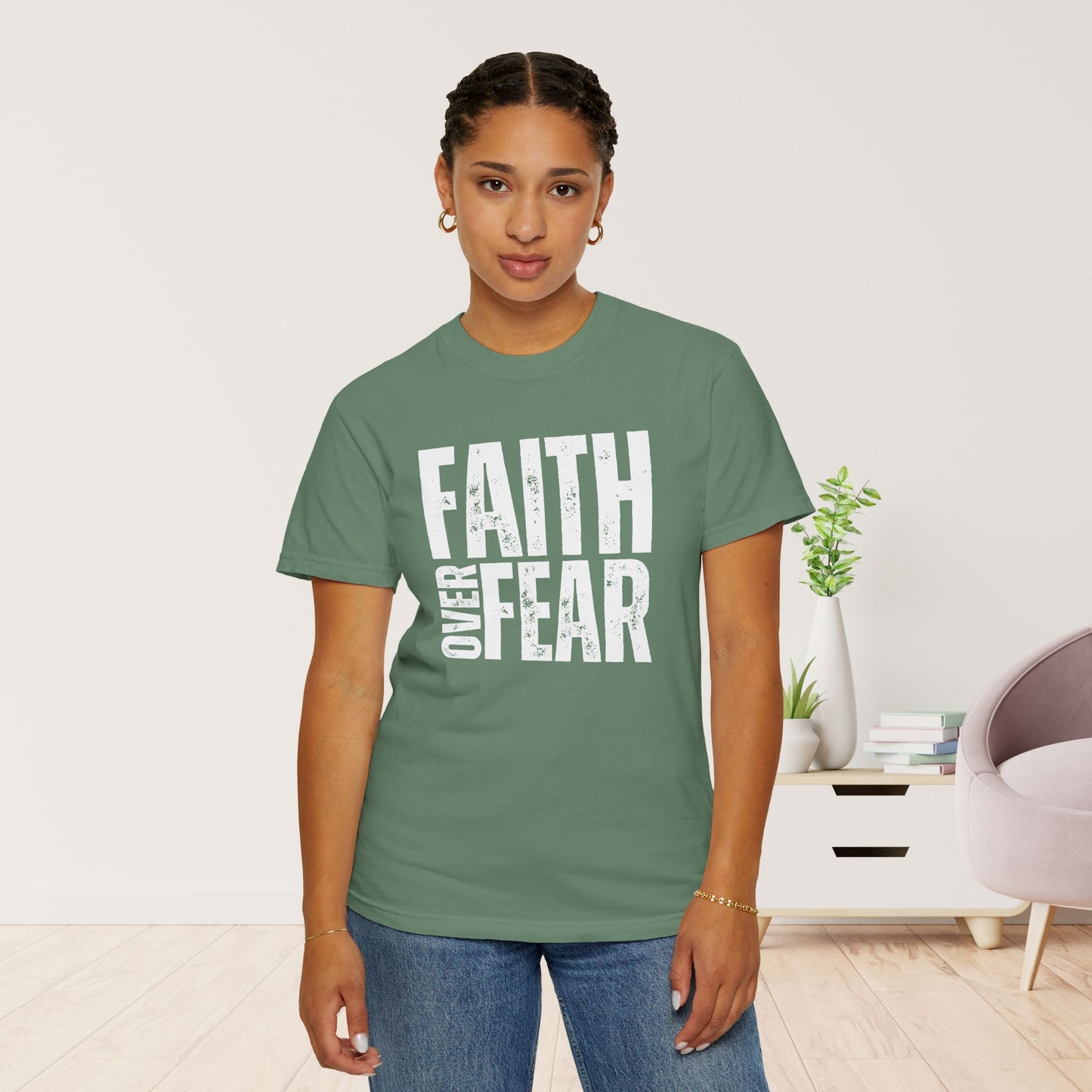 Comfort Colors Faith Over Fear Trendy Christian Shirt