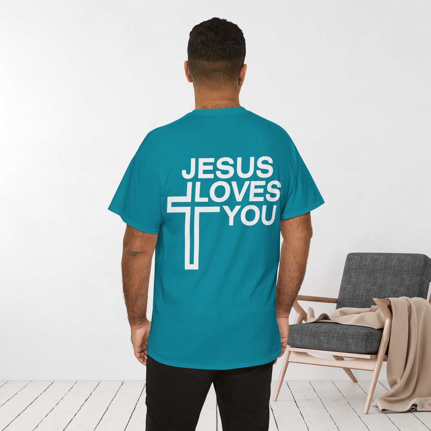 Jesus Loves You Heavy Cotton Tee