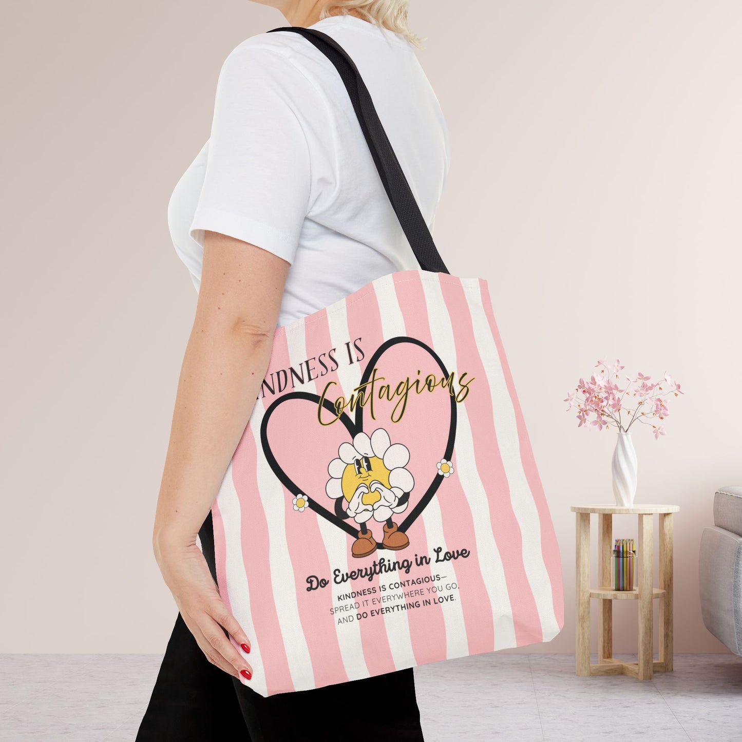 Kindness is Contagious Tote Bag - Christian Tote Bag