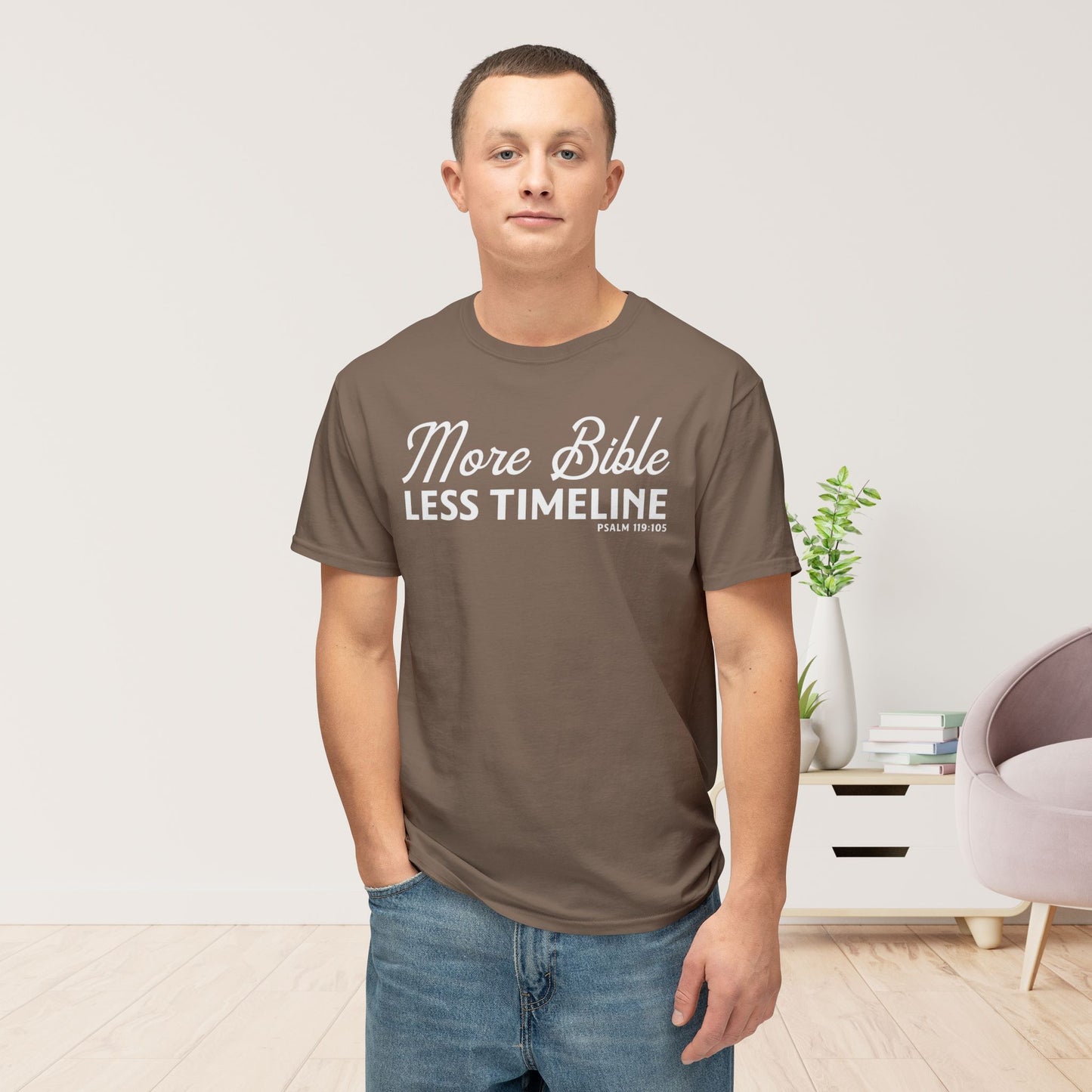 More Bible, Less Timeline Unisex HD Cotton Tee
