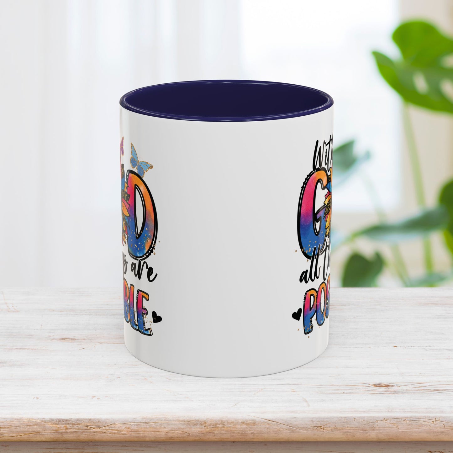With God All Things Are Possible Mug - Christian Coffee Mug