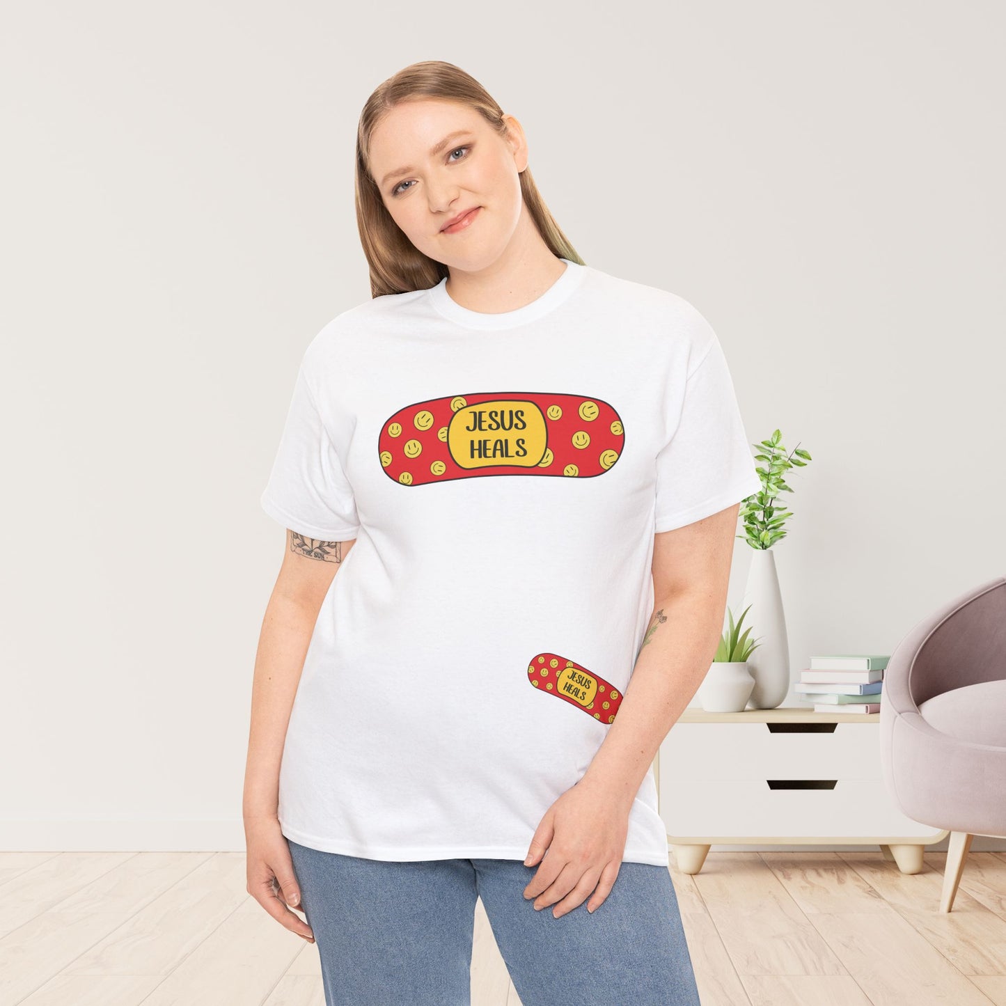 Jesus Heals Heavy Cotton Tee