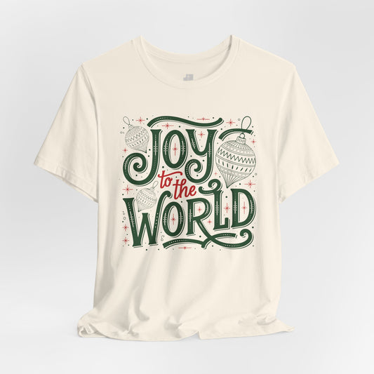 Joy to The World Soft Cotton Tee - Christian Christmas Shirt