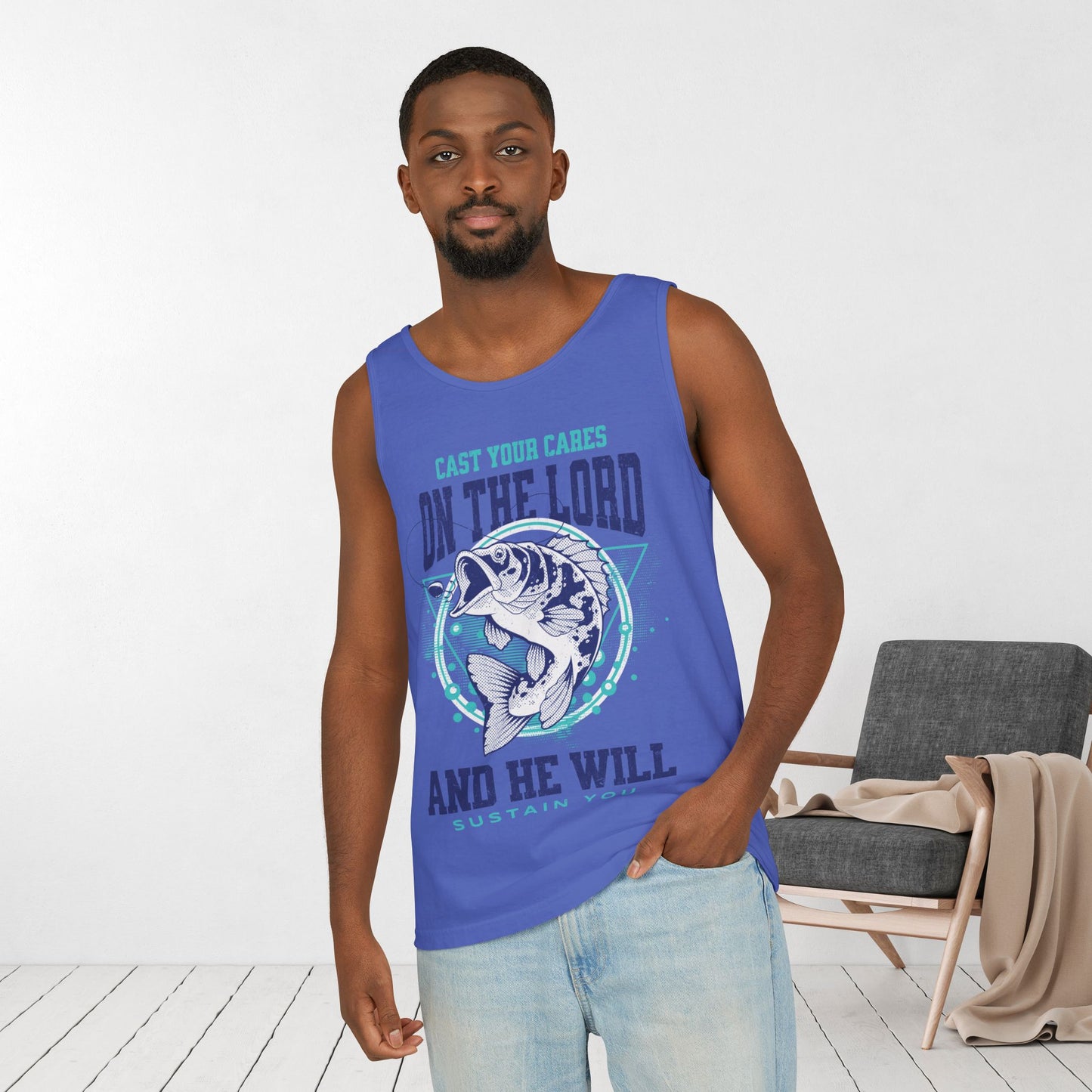 Cast Your Cares On The Lord Comfort Colors Garment-Dyed Tank Top
