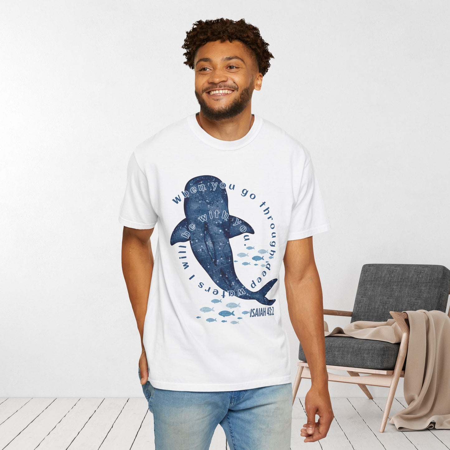 When You Go Through Deep Waters I Will Be With You Comfort Colors Shirt