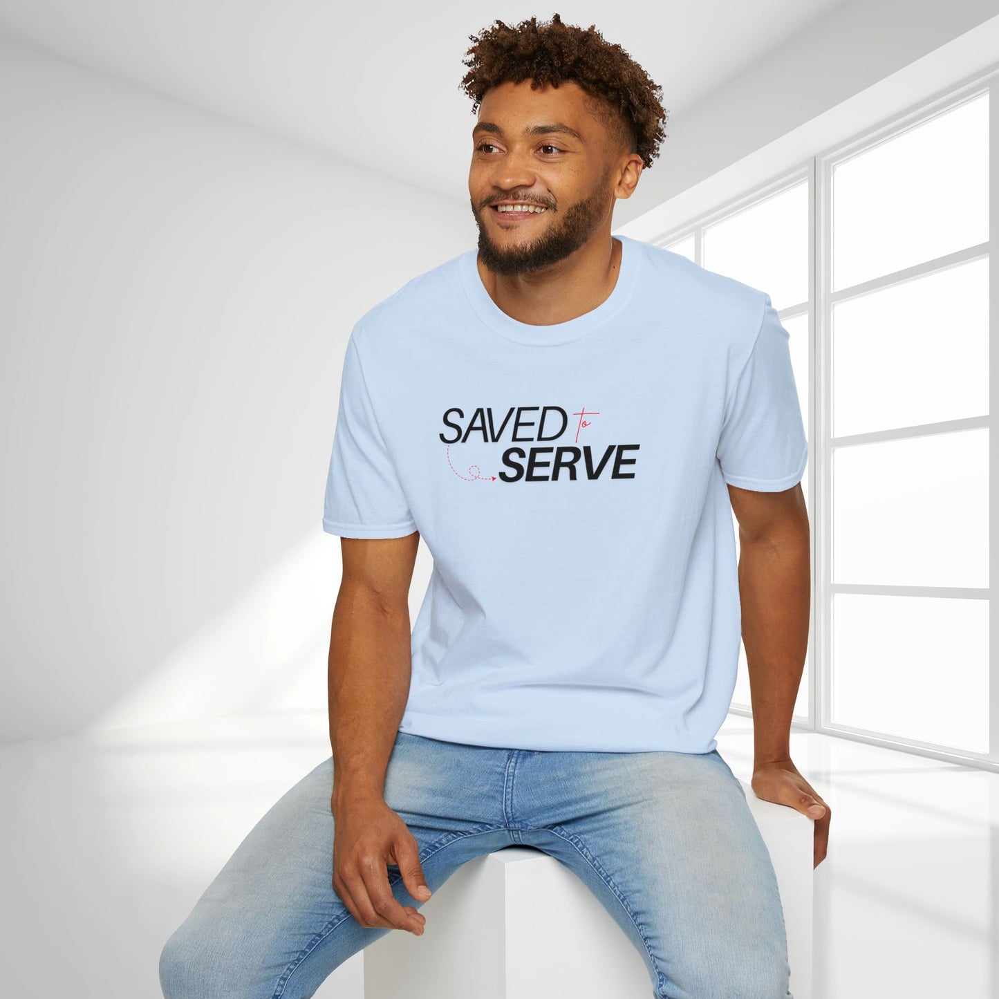 Saved to Serve - We Serve 'Cause We Are Saved Softstyle T-shirt - Trendy  Christian Tee