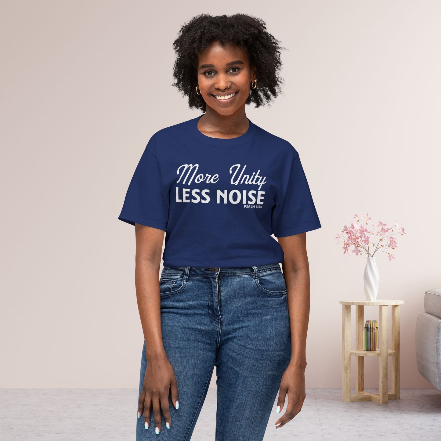 More Unity. Less Noise Unisex HD Cotton Tee