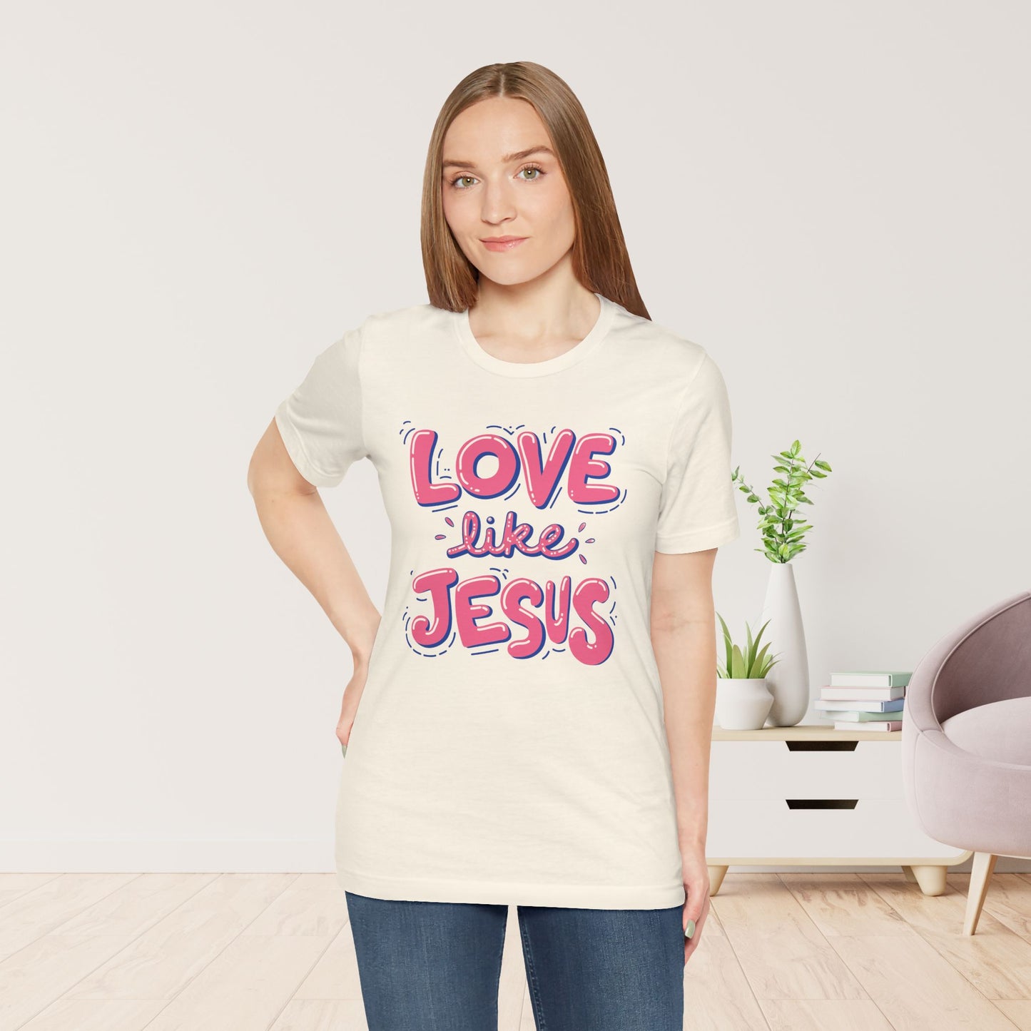 Love Like Jesus Soft Cotton Tee - Christian Shirt