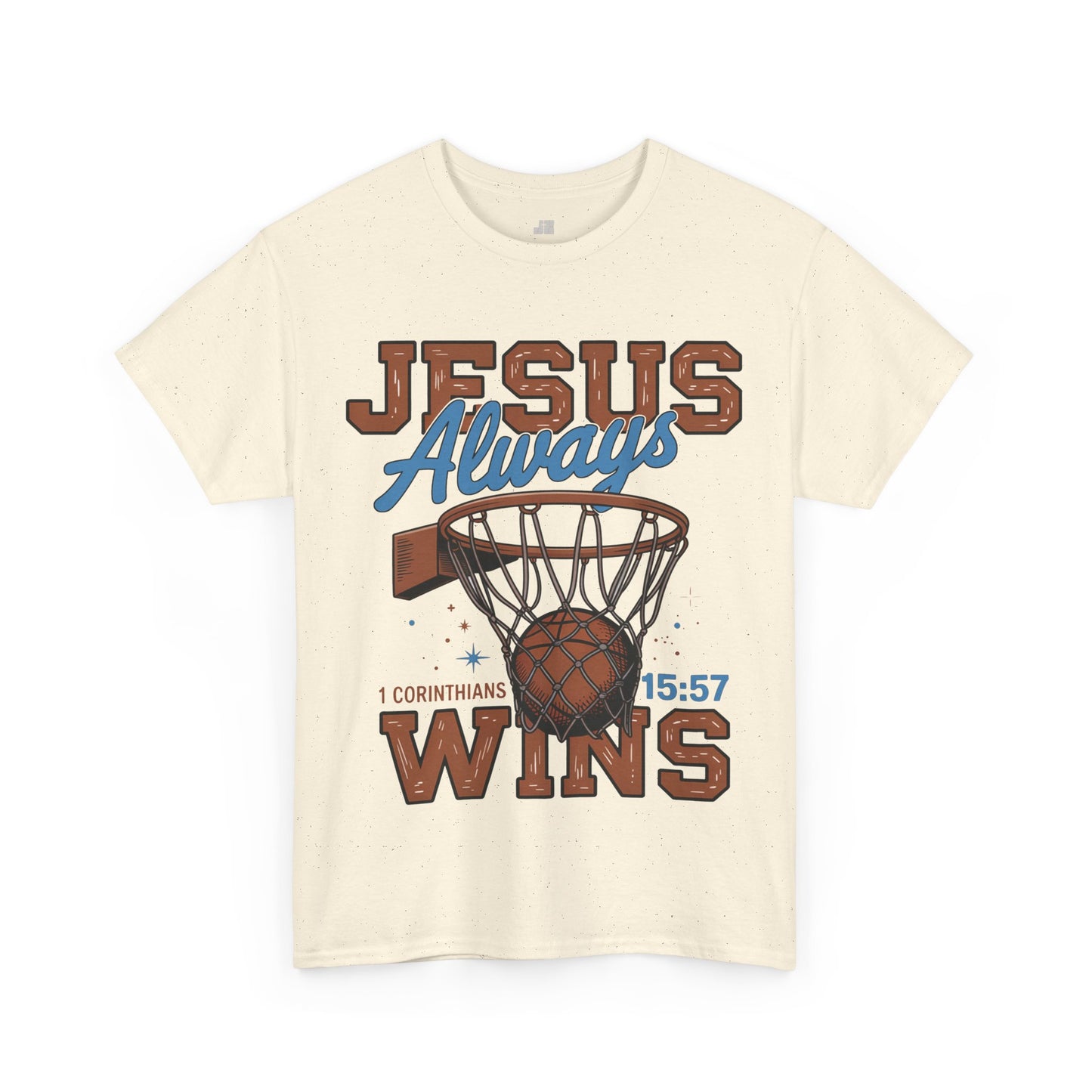 Jesus Always Wins Heavy Cotton Tee