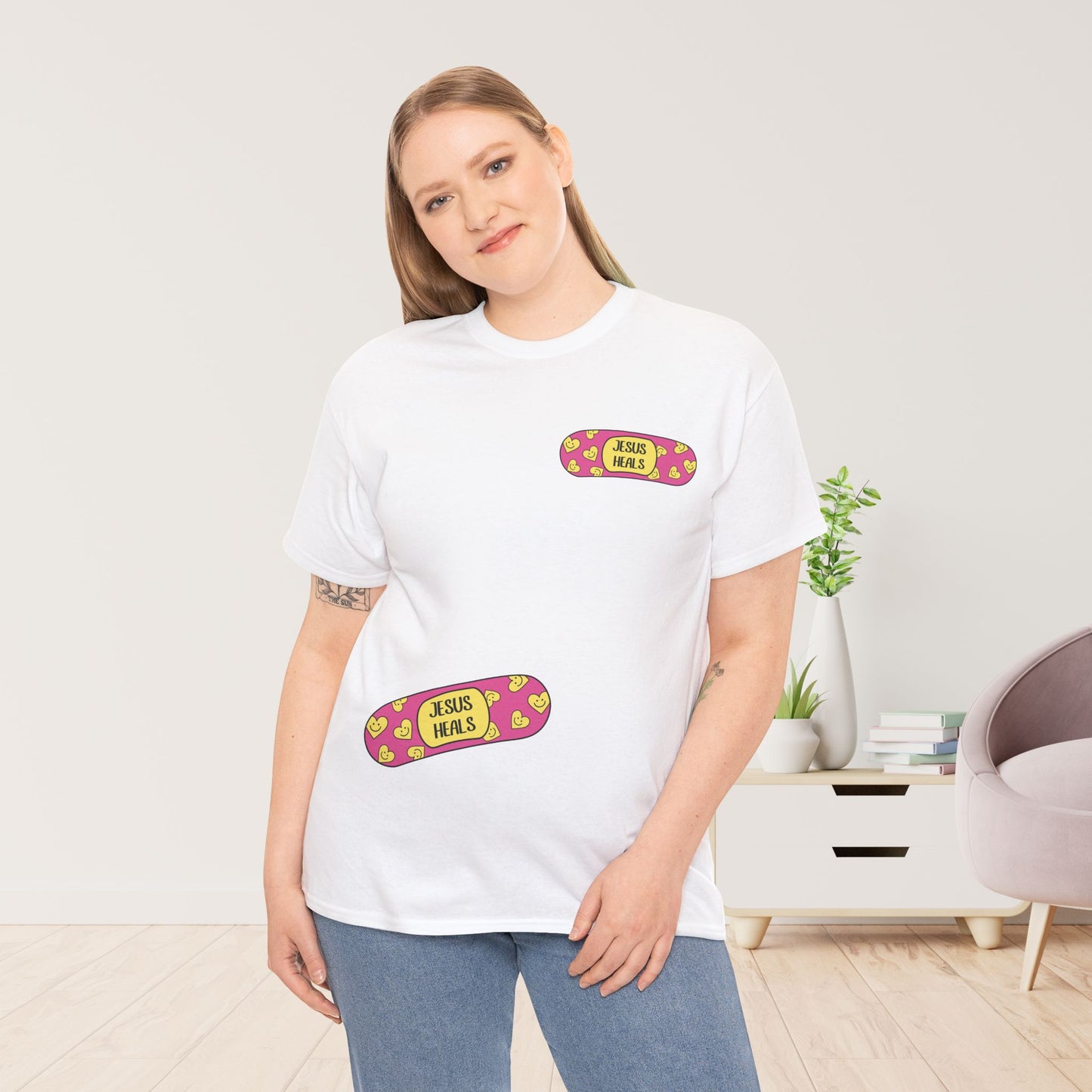 Jesus Heals Heavy Cotton Tee