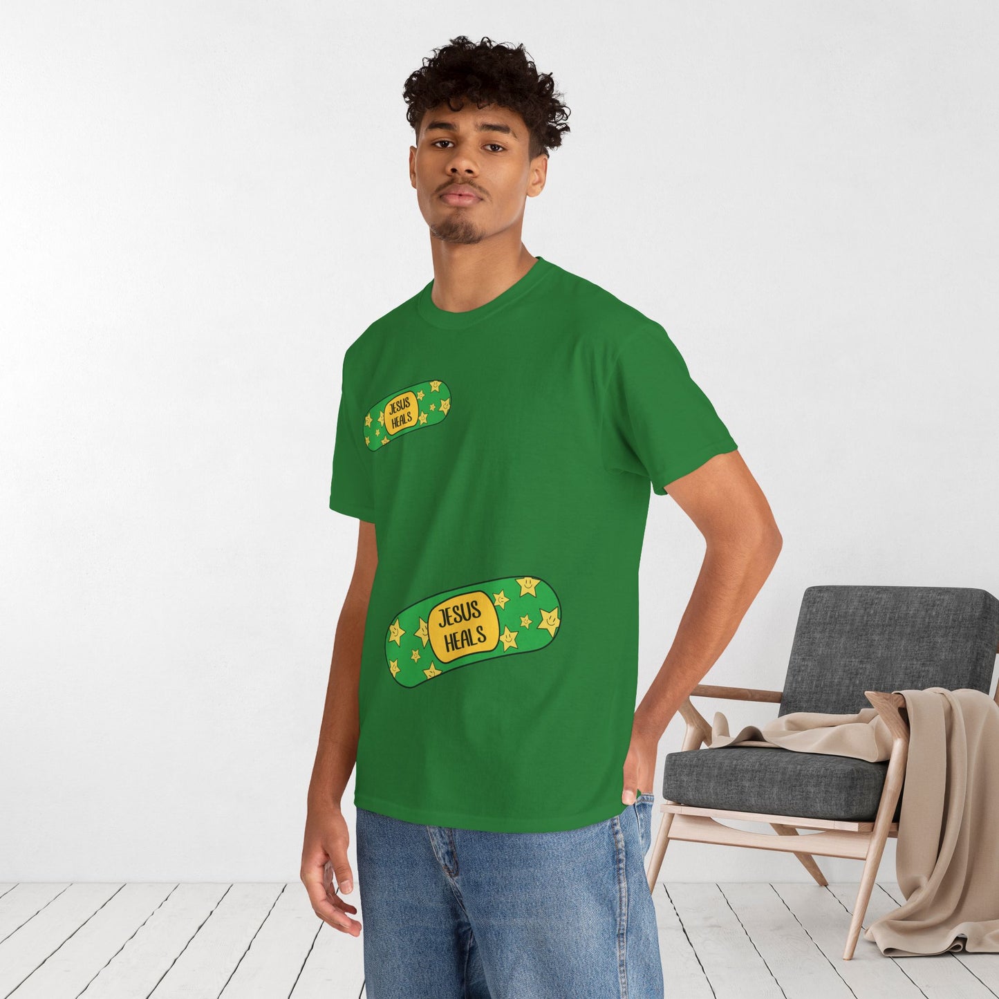 Jesus Heals Heavy Cotton Tee