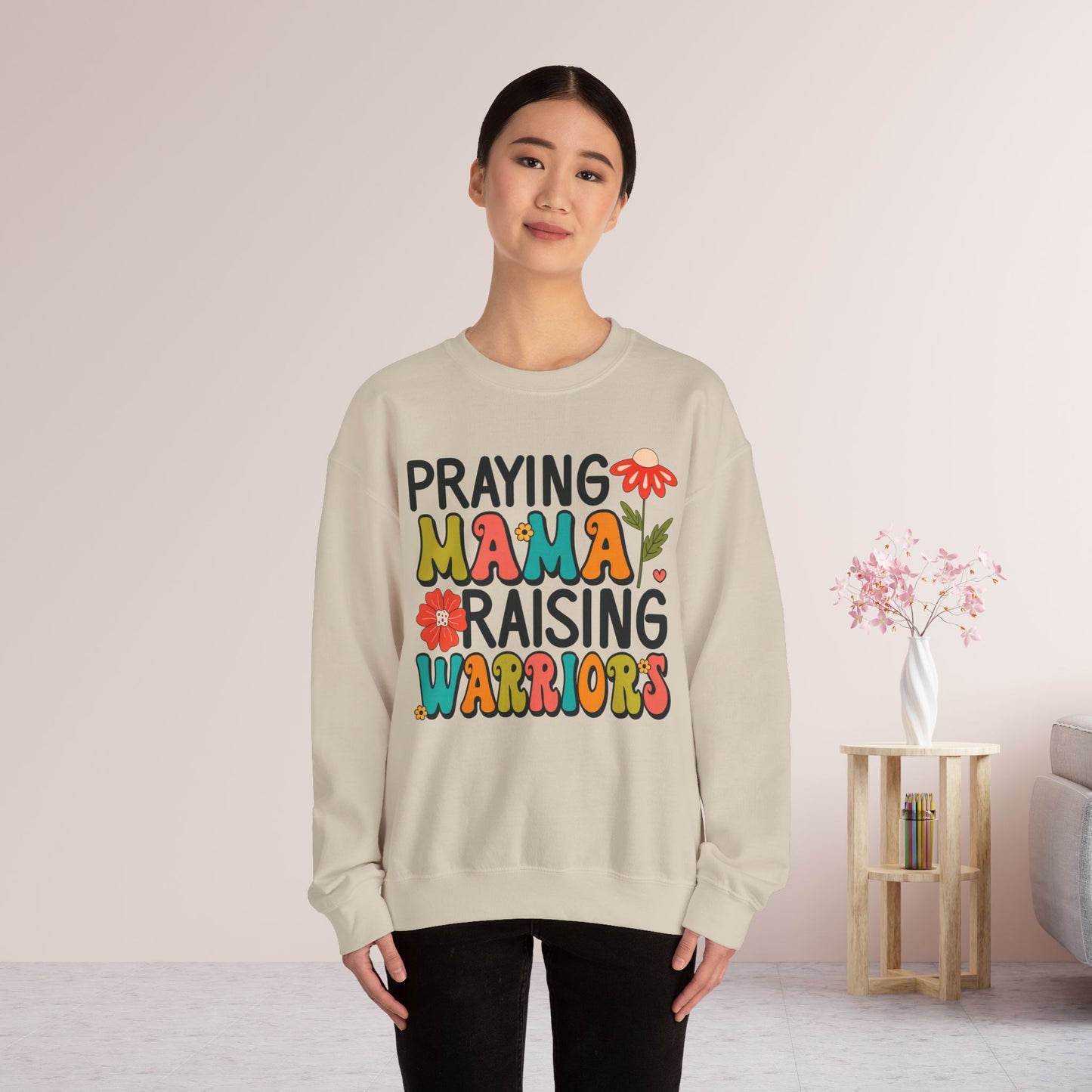 Praying Mama Raising Warriors Sweatshirt - Christian Mom Sweatshirt