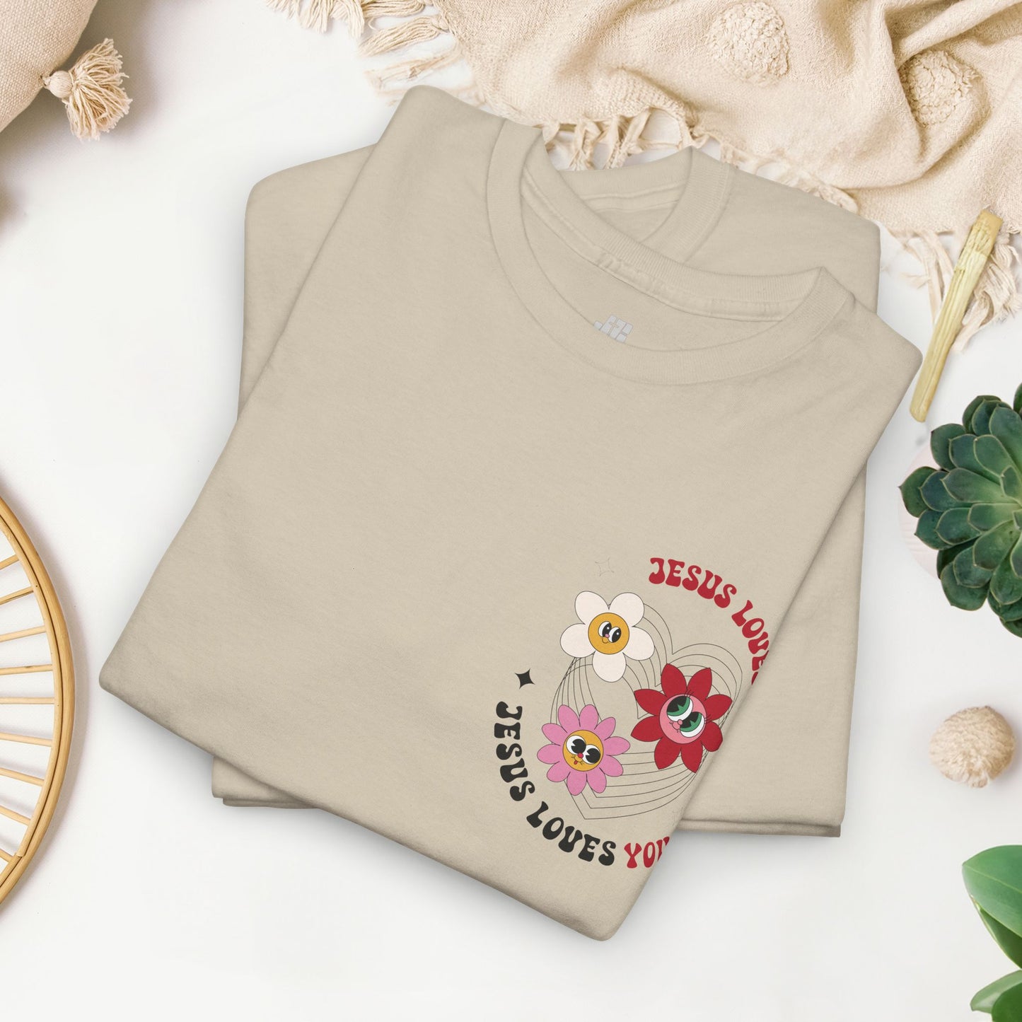 Jesus Loves You Heavy Cotton Tee