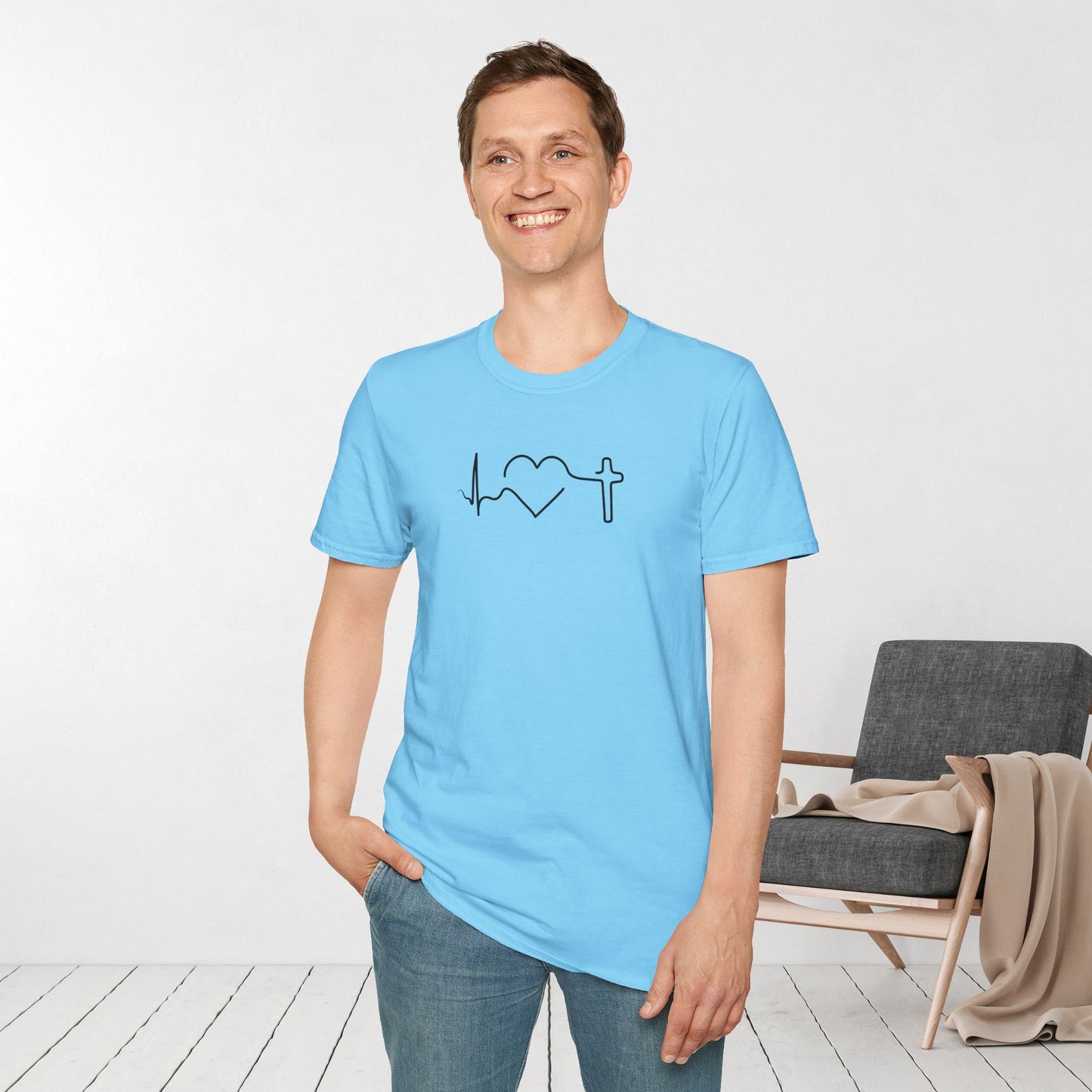 Heartbeat of Faith Softstyle T-shirt