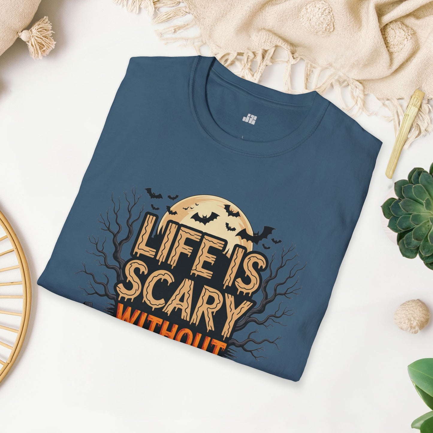 Life is Scary Without Jesus Softstyle T-shirt