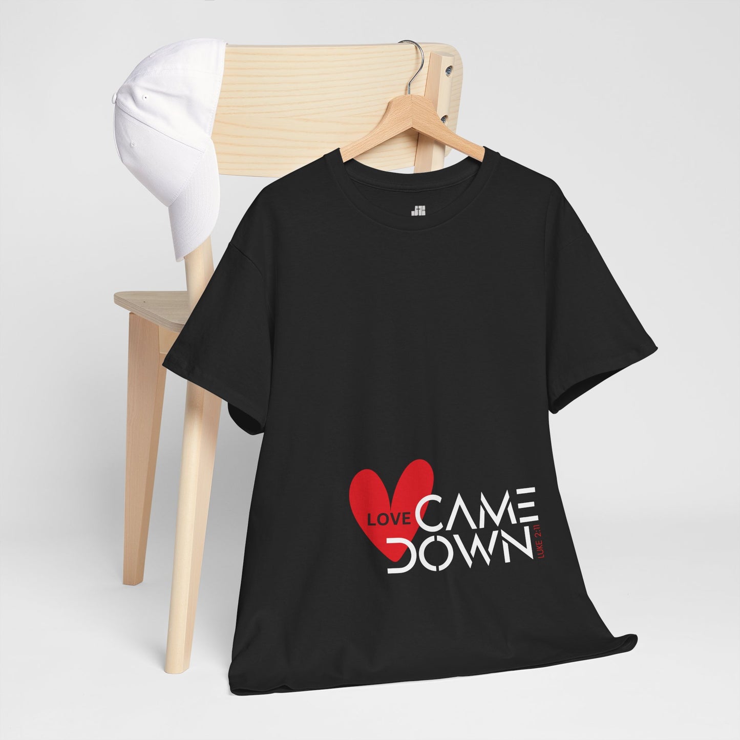 Love Came Down Heavy Cotton Tee - Luke 2:11