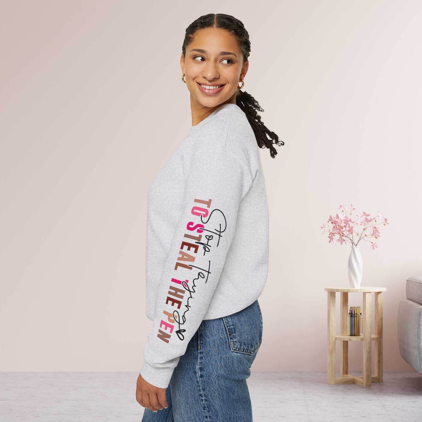 Pink God is Still Writing Your Story Christian Sweatshirt