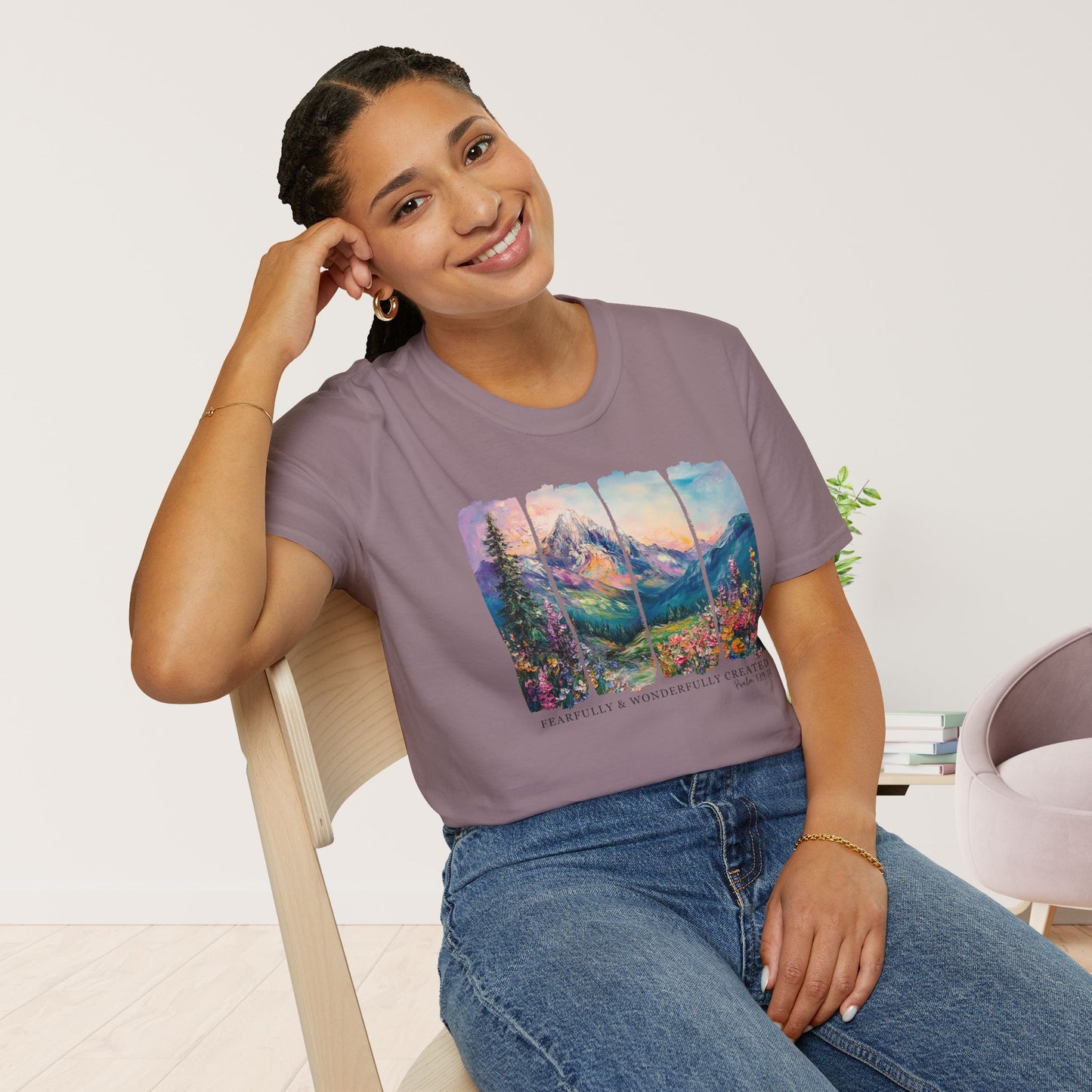 Fearfully and Wonderfully Created Softstyle T-shirt - Psalm 139:14