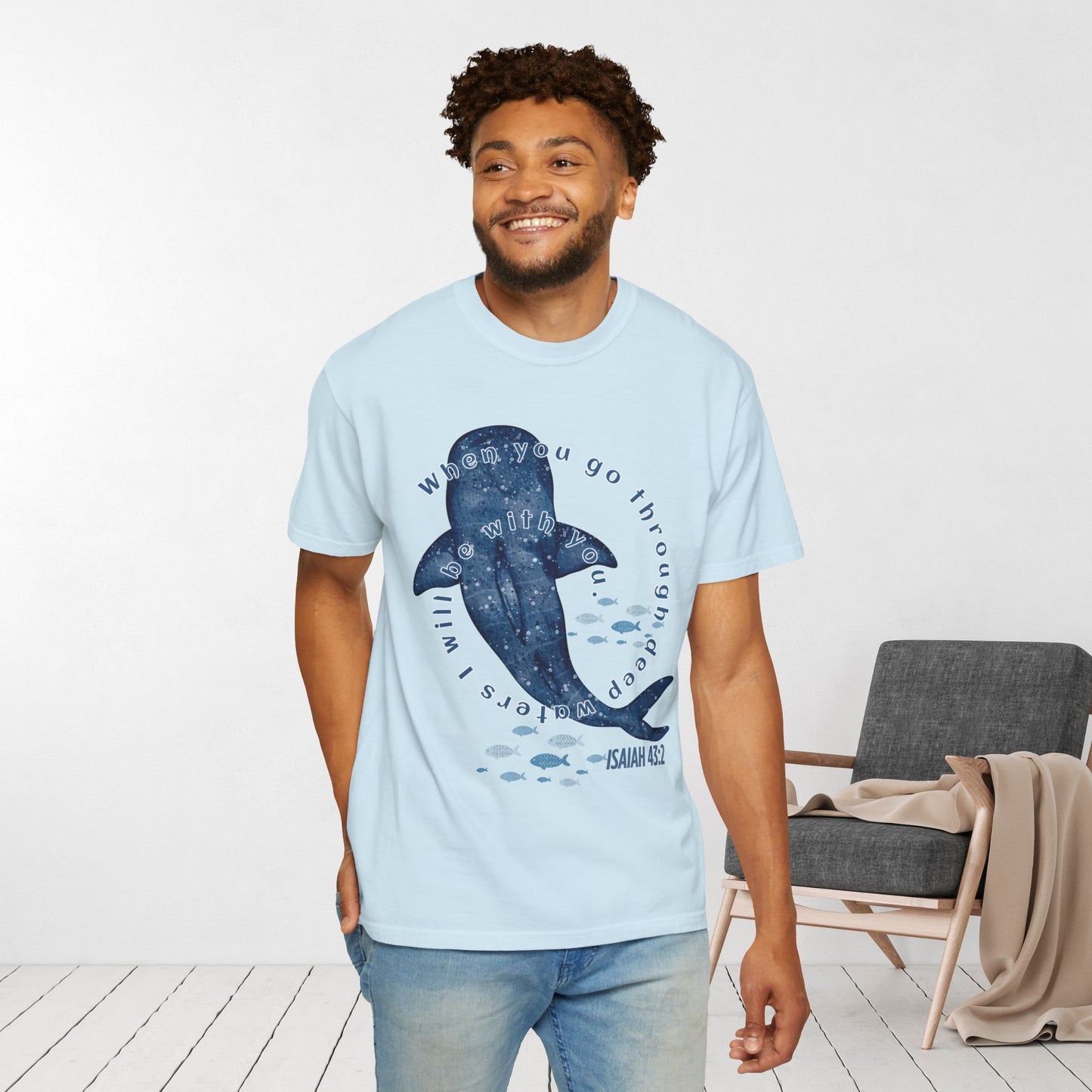 When You Go Through Deep Waters I Will Be With You Comfort Colors Shirt
