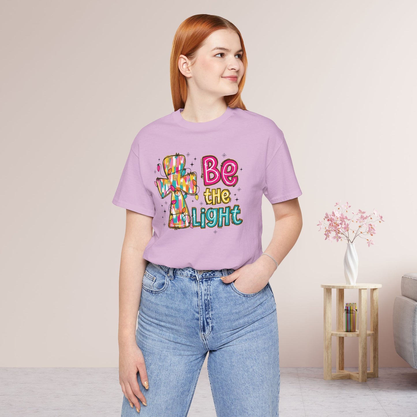 Be The Light Soft Cotton Tee - Christian Christmas Shirt