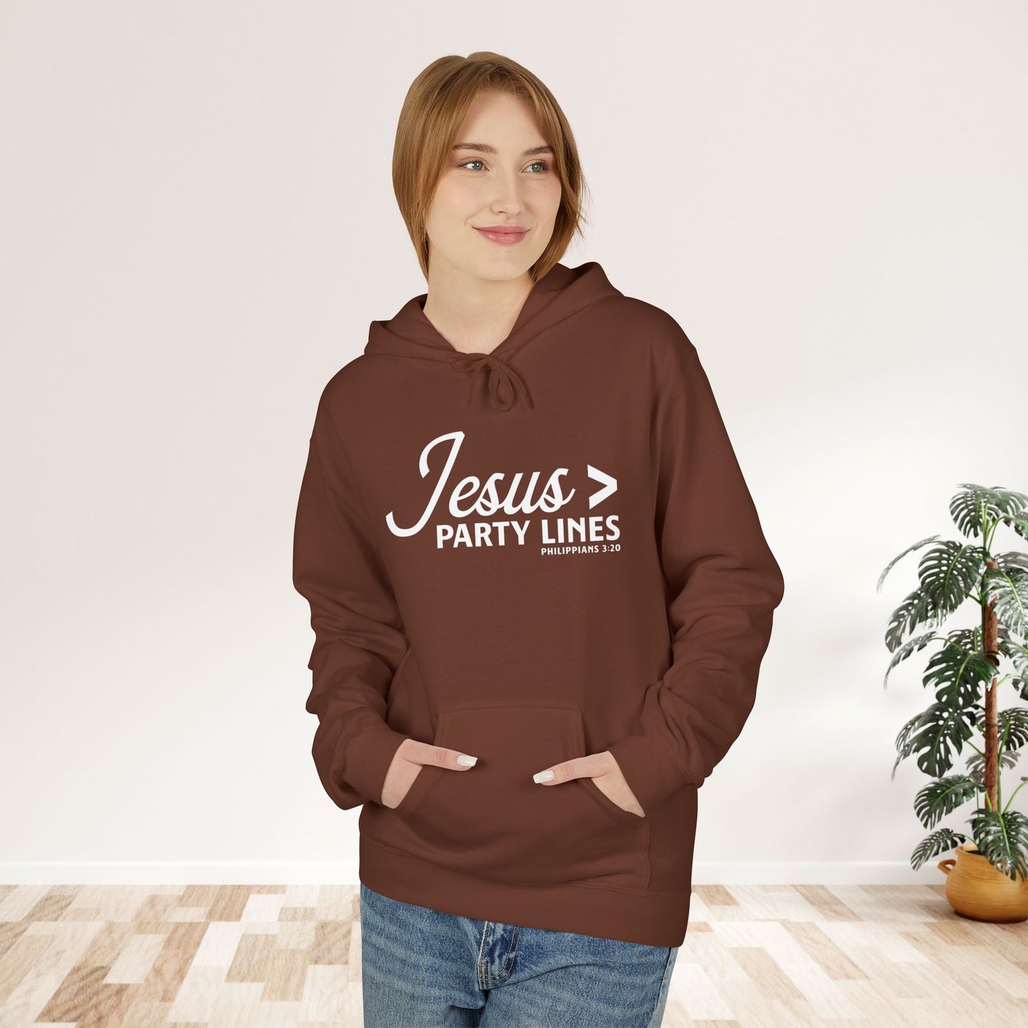 Jesus > Party Lines Unisex Midweight Hoodie