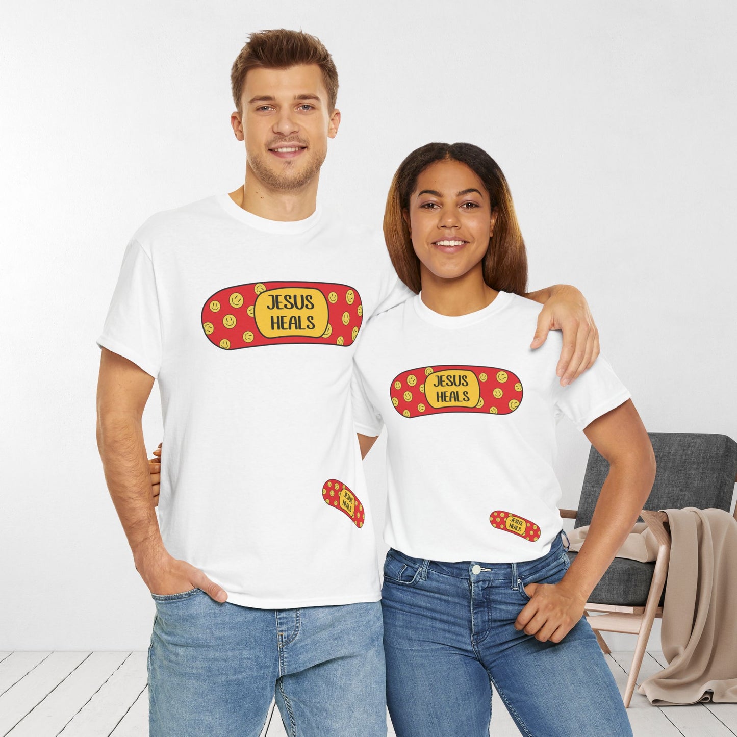 Jesus Heals Heavy Cotton Tee
