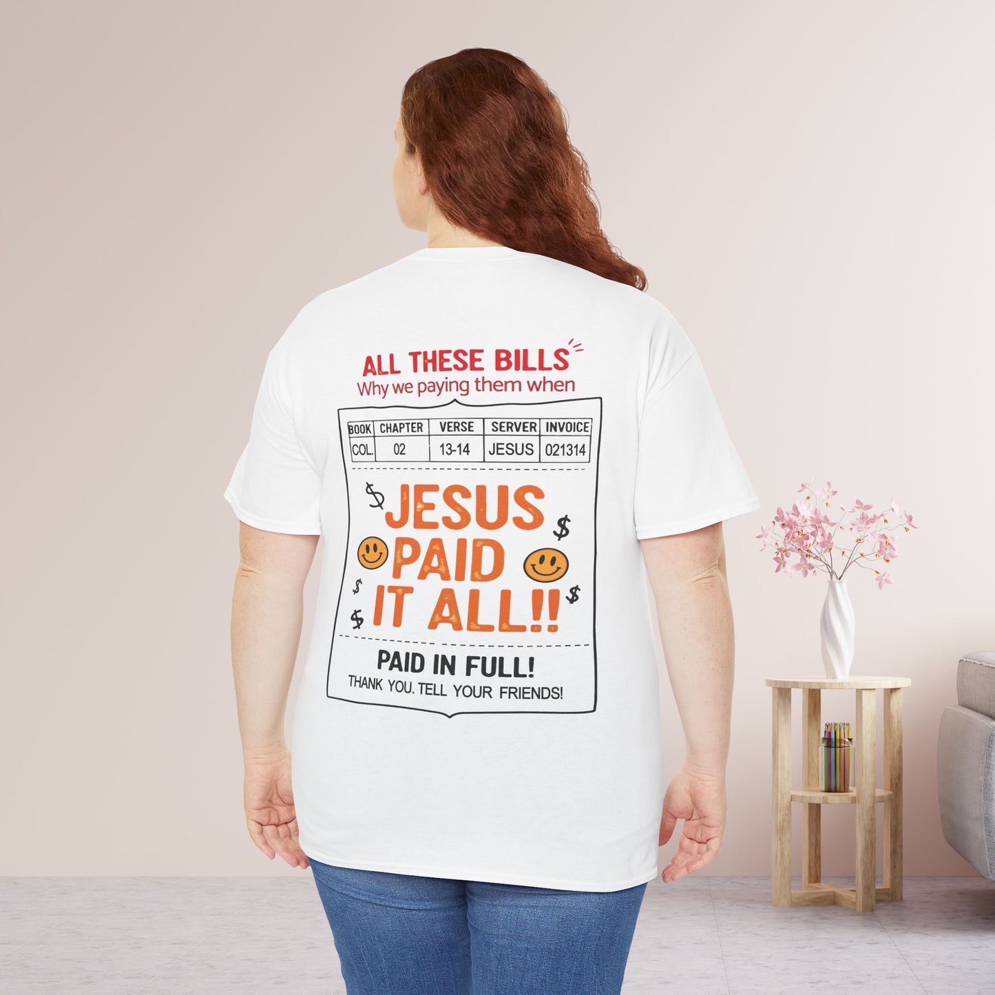 Jesus Paid It All Heavy Cotton Tee