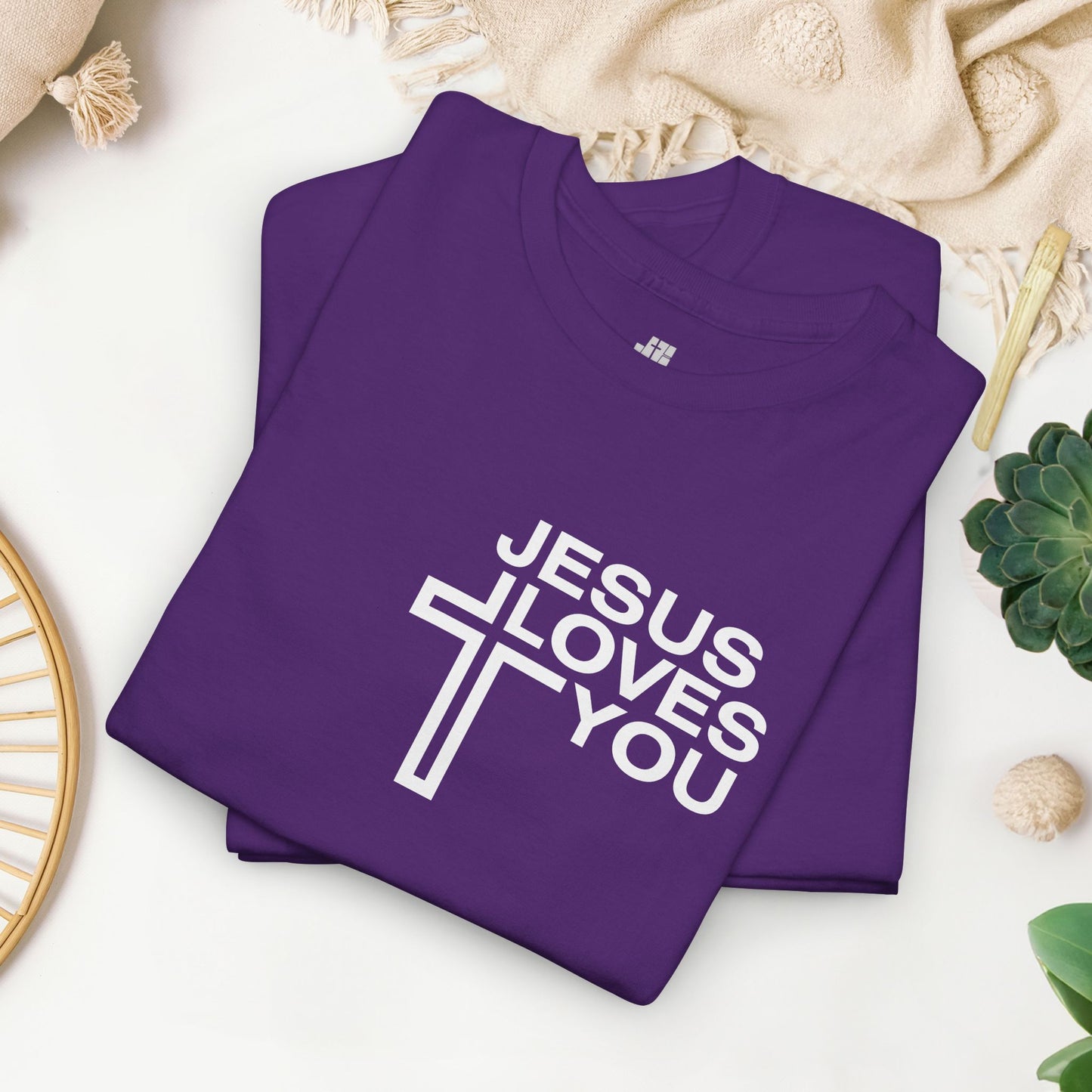 Jesus Loves You Heavy Cotton Tee
