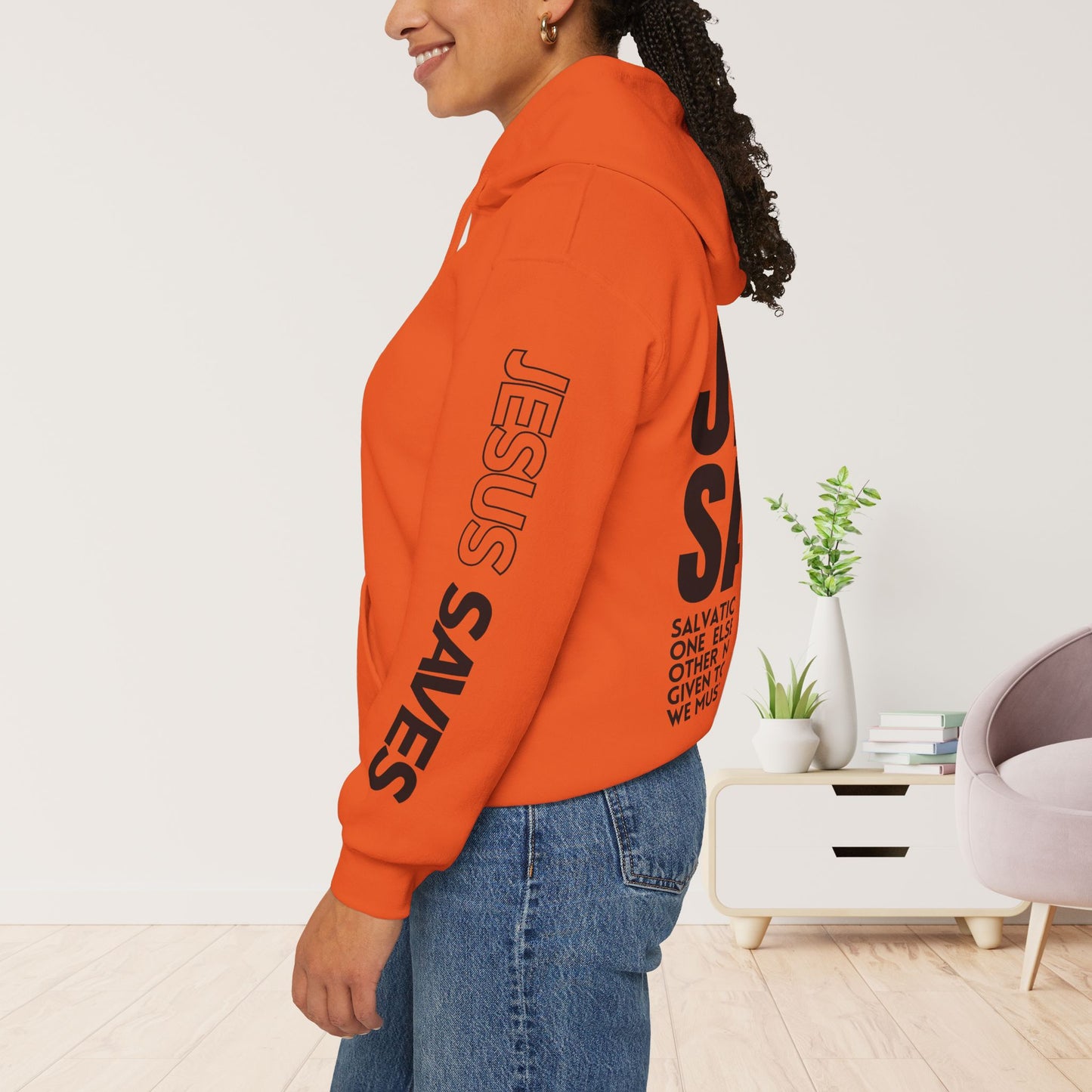 Jesus Saves Hoodie - Acts 4:12 Bible Verse Christian Hoodie