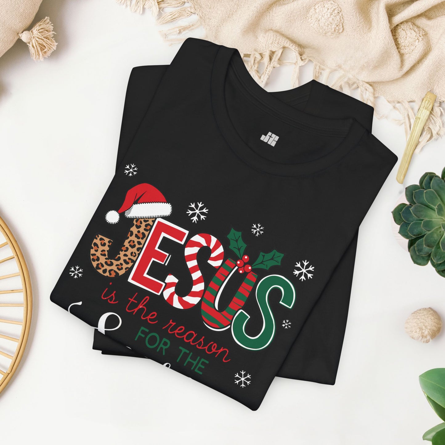 Jesus Is The Reason For The Season Soft Cotton Tee - Christian Christmas Shirt