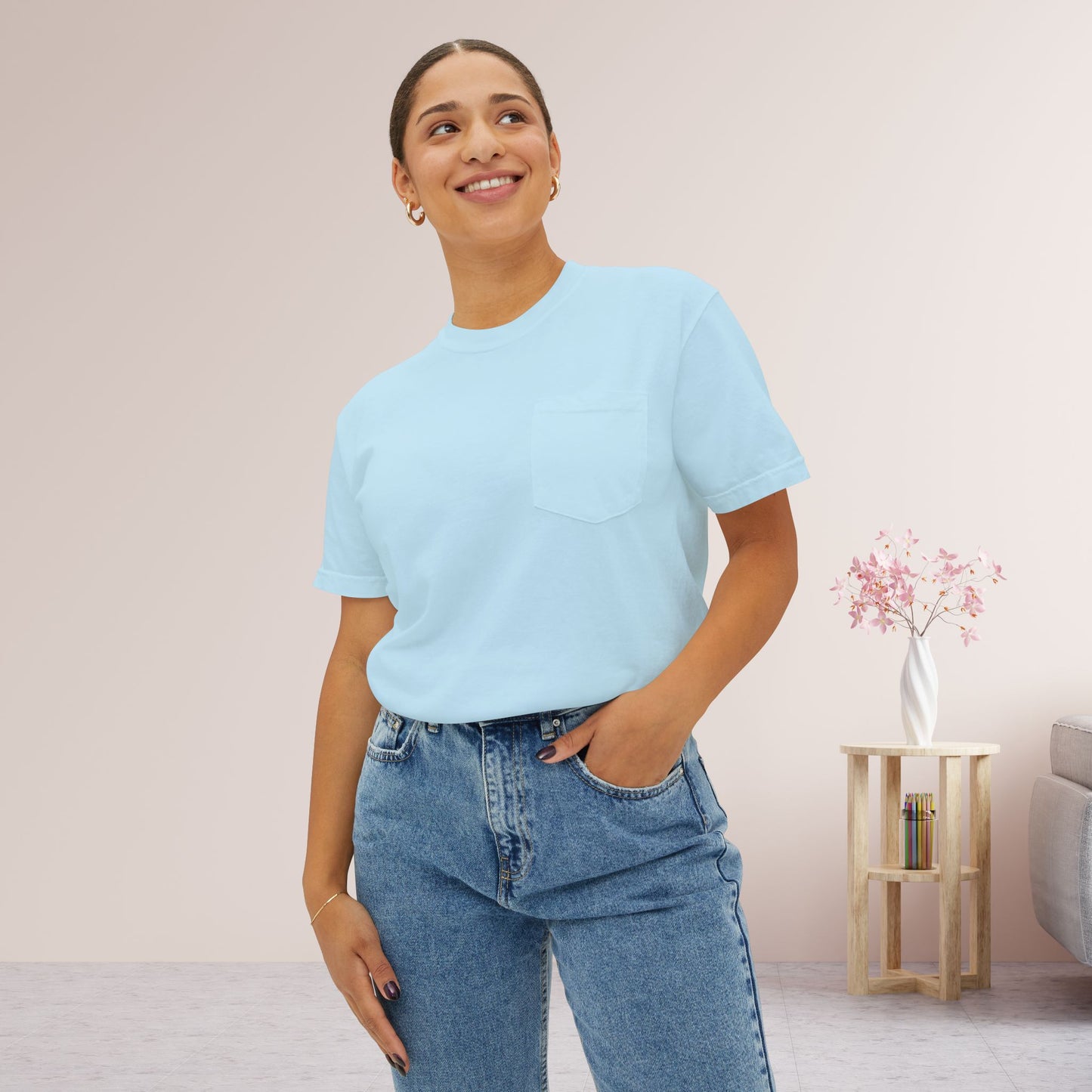 Not Luck Just God Comfort Colors Pocket T-Shirt